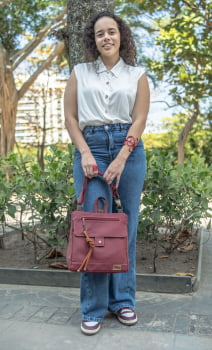 BOLSA/MOCHILA VEGANA - TIM - CARMIM