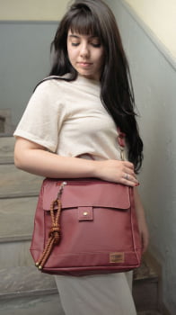BOLSA/MOCHILA VEGANA - TIM - CARMIM