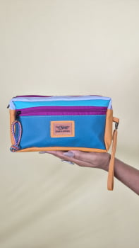 NECESSAIRE VEGANA - AÇUCENA - AZUL 