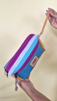 NECESSAIRE VEGANA - AÇUCENA - AZUL 