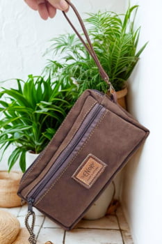 NECESSAIRE VEGANA - AÇUCENA - CAMURÇA CAFÉ