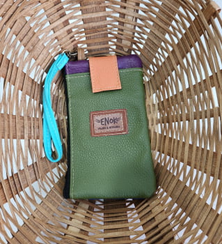 NECESSAIRE PORTA CELULAR - VERDE ESMERALDA