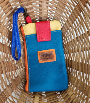 NECESSAIRE PORTA CELULAR - AZUL MAR