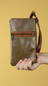 NECESSAIRE PORTA CELULAR- OLIVA